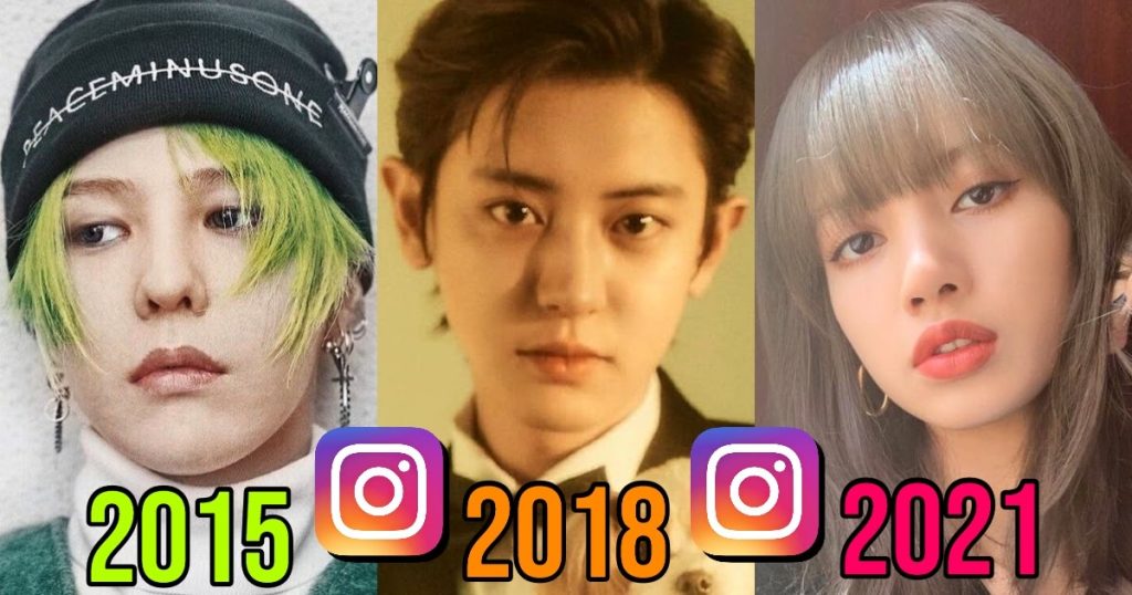 Les 5 artistes K-Pop les plus suivis sur Instagram chaque année de 2015 à aujourd’hui.