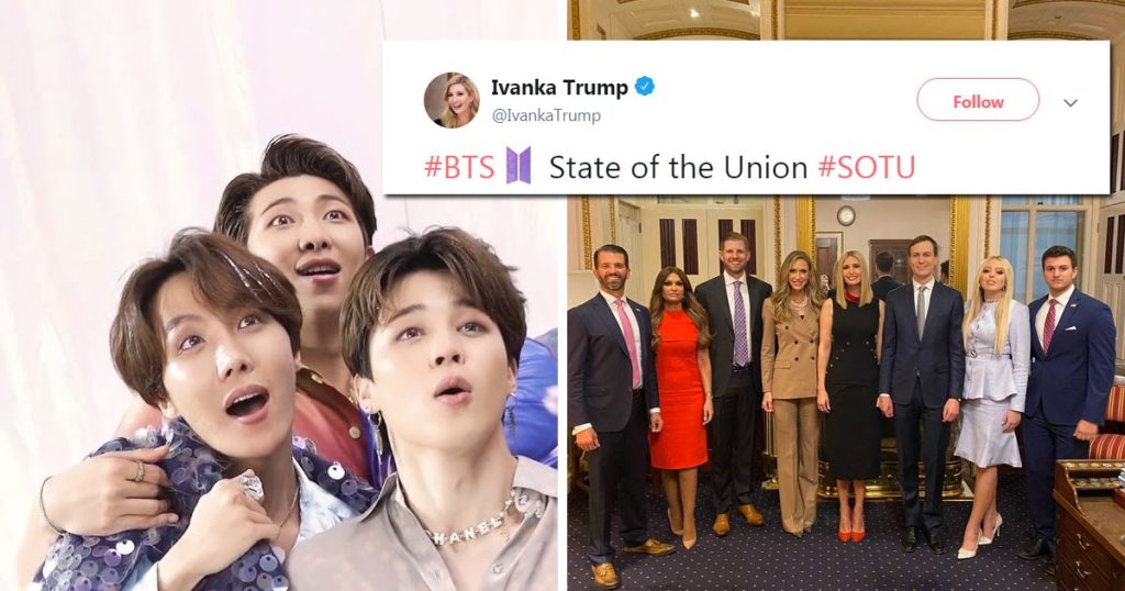 Ivanka Trump a accidentellement fait appel à ARMY avec le hashtag BTS