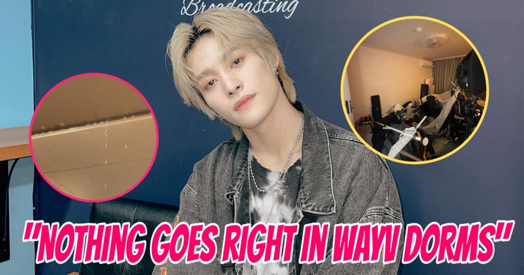 Les fans s’inquiètent du nombre étrange d’incidents dans la résidence de Wayv après que la dernière mise à jour de YangYang montre que le plafond fuit.