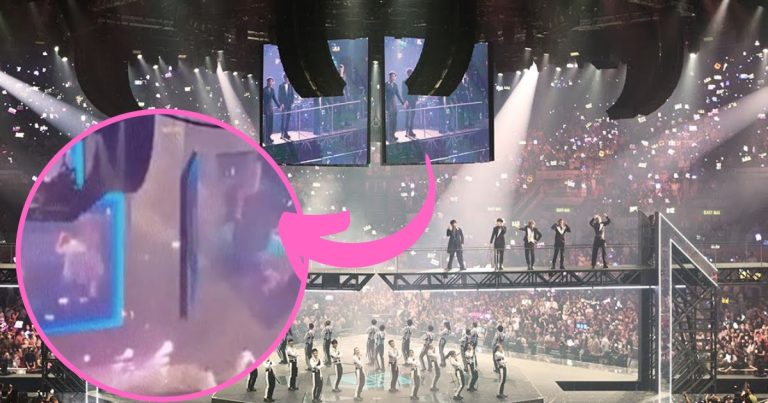 Un écran LED géant tombe sur des danseurs lors d’un concert du Hong Kong Boy Band Mirror