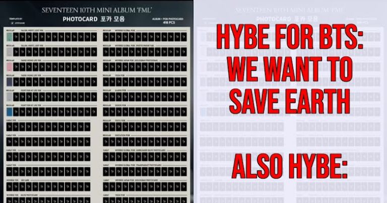 HYBE Labels Is Being Heavily Criticized For The Nearly 900 Photocards To Collect For SEVENTEEN’s “FML” Album