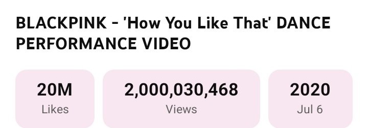 BLACKPINK’s “How You Like That” Becomes 1st K-Pop Choreo Video Ever To Surpass 2 Billion Views